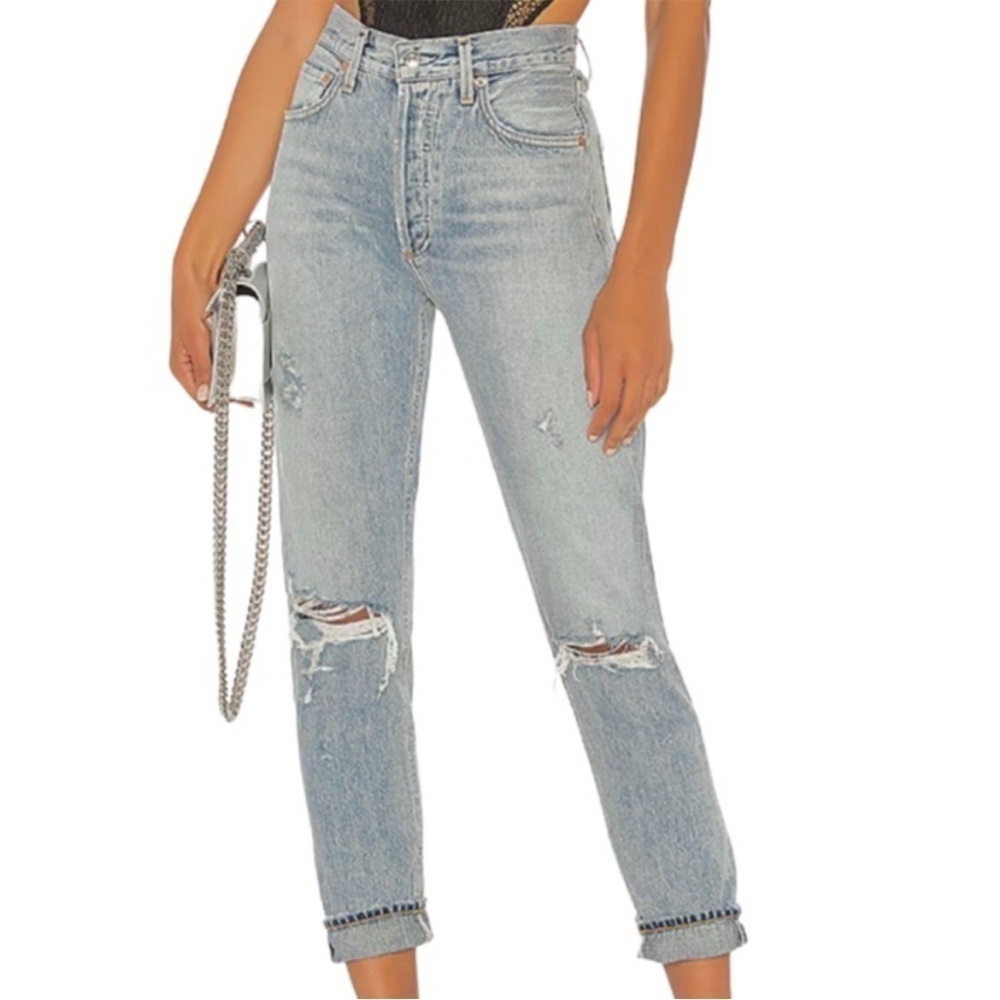 EUC AGOLDE Jamie High Rise Jeans Size 25